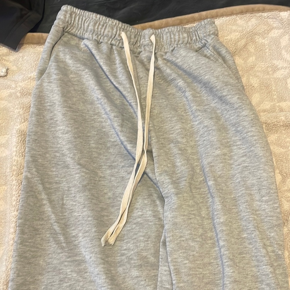 Grey thick sweat pants